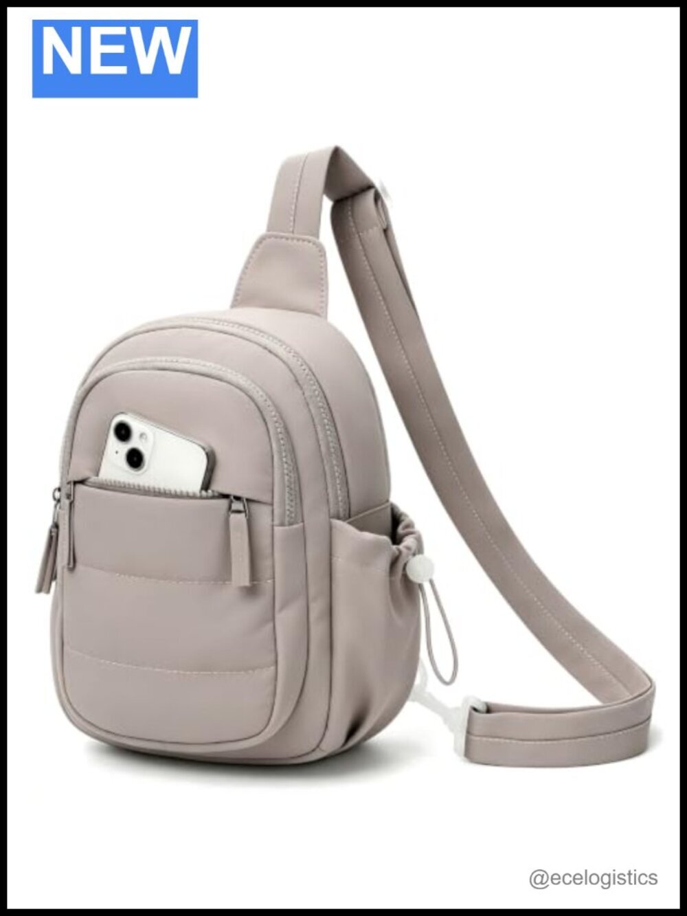 Quilted Puffer Sling Bag Crossbody Fanny Pack RFID Blocking Travel
